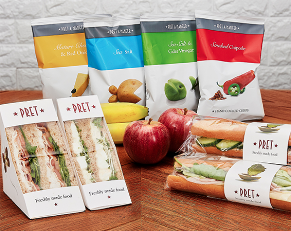  Some of Pret's favourite sandwiches and snacks are now on Just Eat