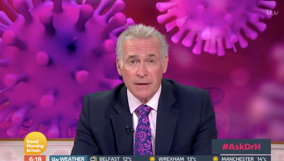  Dr Hilary Jones said the Prime Minister should hand over the reins while he recovers from coronavirus