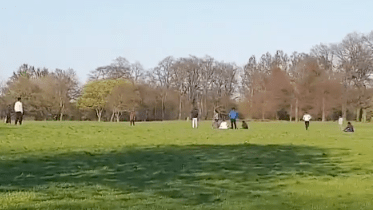  The selfish group were stopped by police on Moor Park in Preston after heading out with a bat and ball yesterday afternoon