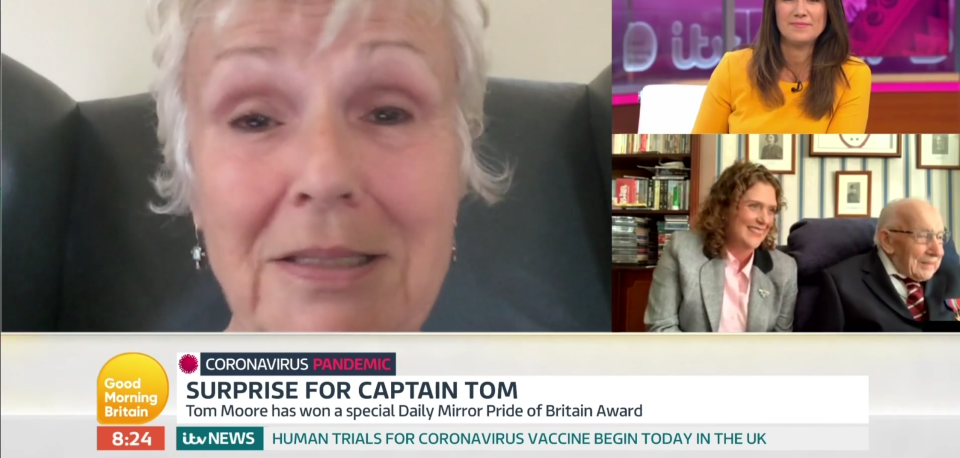  Captain Tom recognised Julie Walters