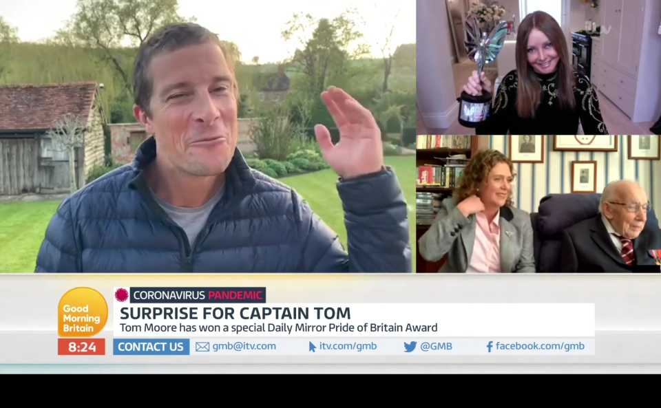  Bear Grylls made Captain Tom smile with his tribute