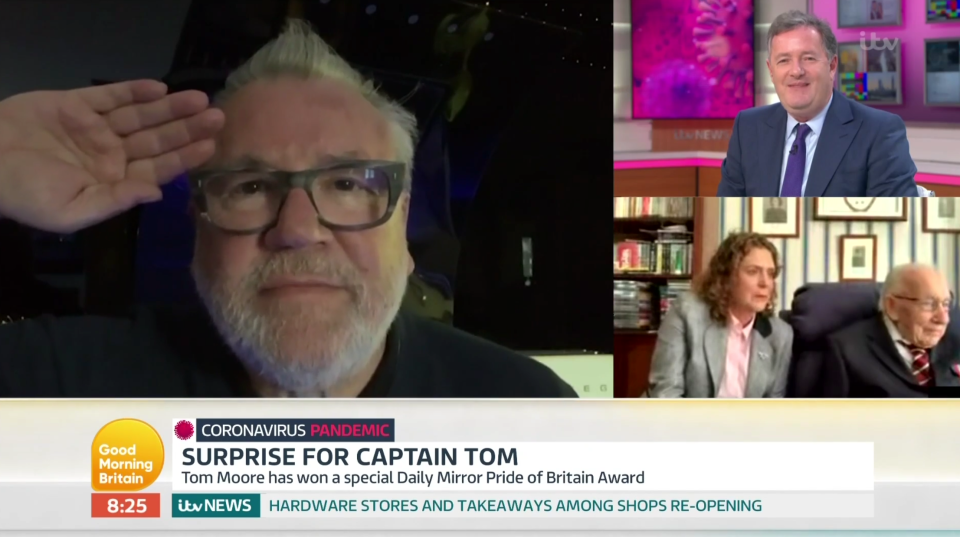  Ray Winston led tributes to Captain Tom Moore on Good Morning Britain today