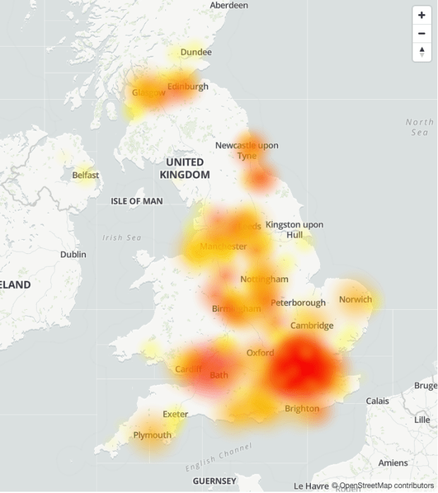  Customers are still experiencing issues with the service this morning