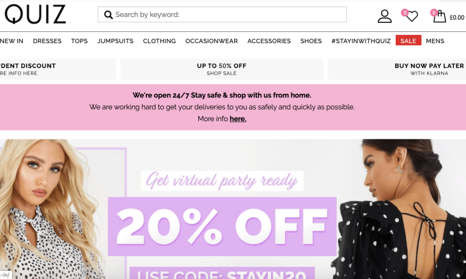 Fashion retailer Quiz is taking online orders again