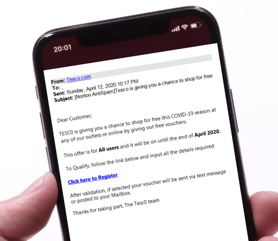 Scammers are sending out emails in the hope people will be tricked into handing over their details 