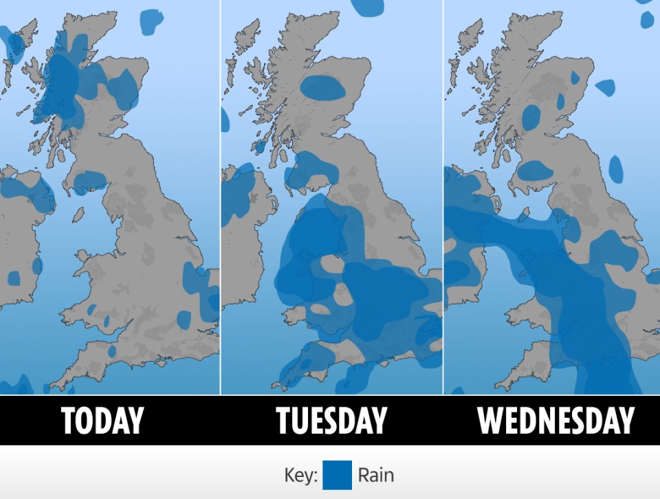  There'll be rain - and lots of it - across the UK