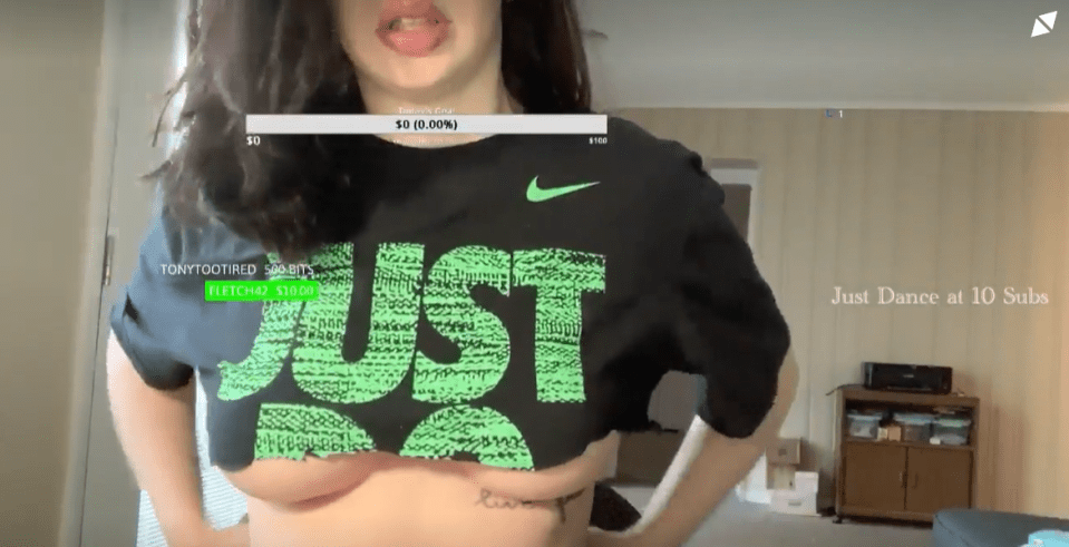  Streams showing 'underboob' have also been banned