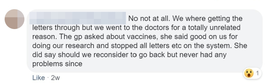 This person, a nurse, says a doctor praised her for 'doing her research' in an anti-vaxx Facebook group