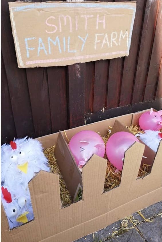 A mum created her own petting zoo in the garden for her daughter’s birthday