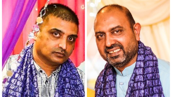 Raza Abbas, left, and Ghulam Abbas died within hours of each other