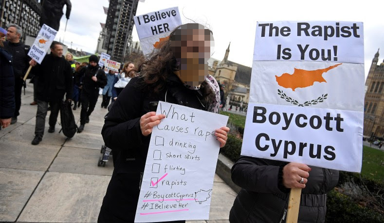  Protests continued after The Cyprus Rape Case gained public attention in both Cyprus and the UK