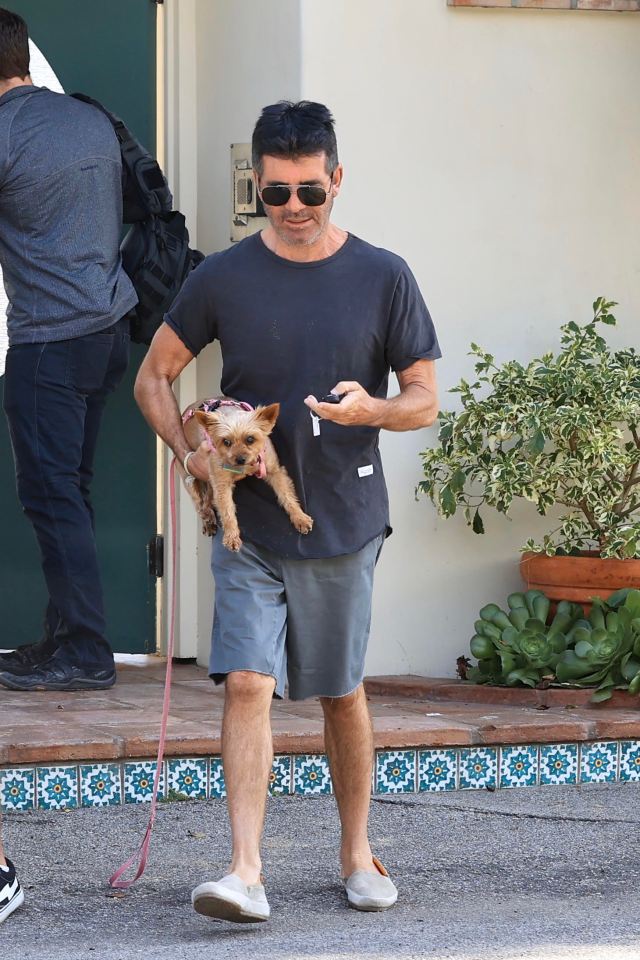  Simon Cowell looked slim and relaxed as he went for a stroll in Malibu