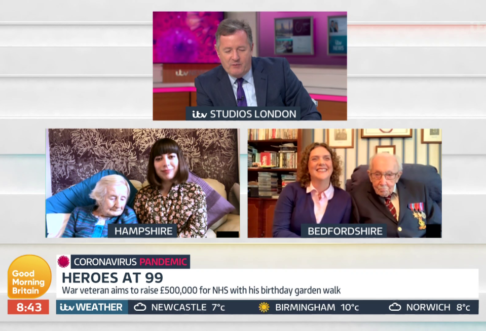  The host was talking to two 99-year-old heroes on the show this morning