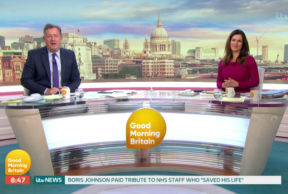  Piers was fronting Good Morning Britain today with Susanna Reid when he made his donation