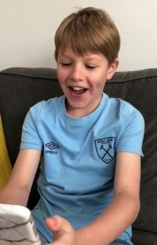  Nine-year-old Dexter was left speechless by the message from Noble