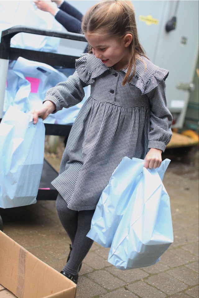 Earlier this week, the Cambridge family released new photos of Princess Charlotte delivering food parcels to vulnerable people in her local community