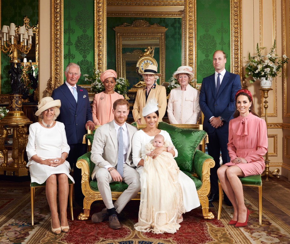 An official family photo was unveiled for Archie's christening