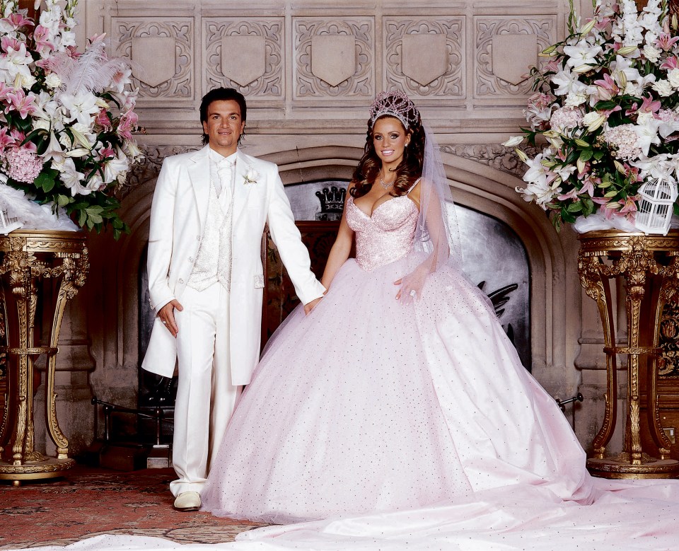  Katie Price with Princess' dad Peter Andre on their wedding day