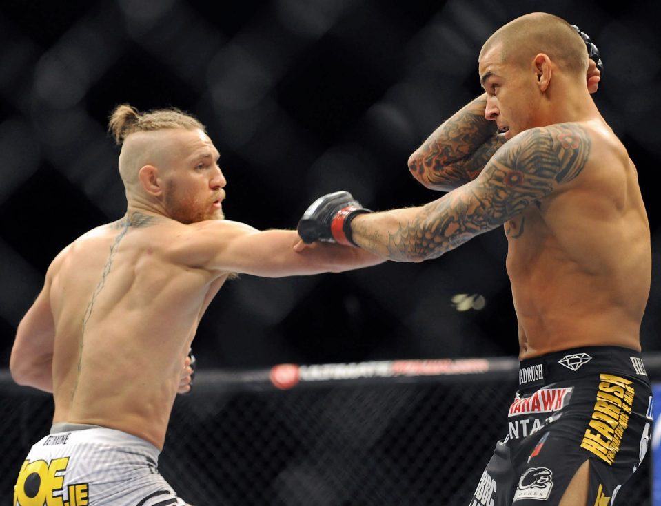  Dustin Poirier was beaten by McGregor at featherweight in 2014