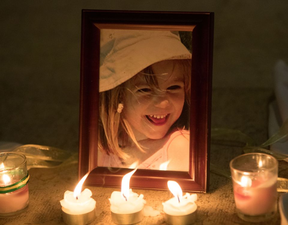  Candles placed next to a photo of Madeleine McCann in Portugal three years ago to mark the 10th anniversary of her disappearance