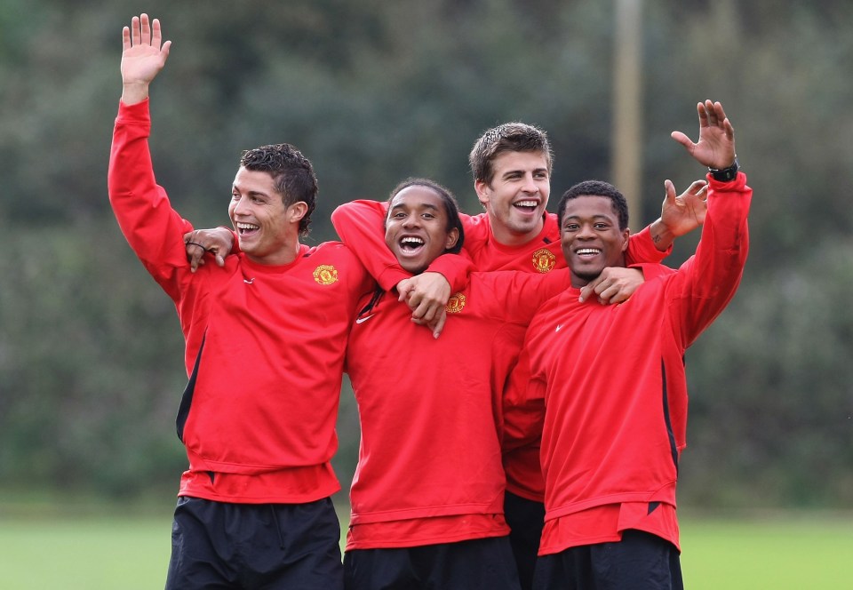  Evra, whose former United teammates include Cristiano Ronaldo, Gerrard Pique and Anderson, hopes to inspire children 'to never give up no matter what'