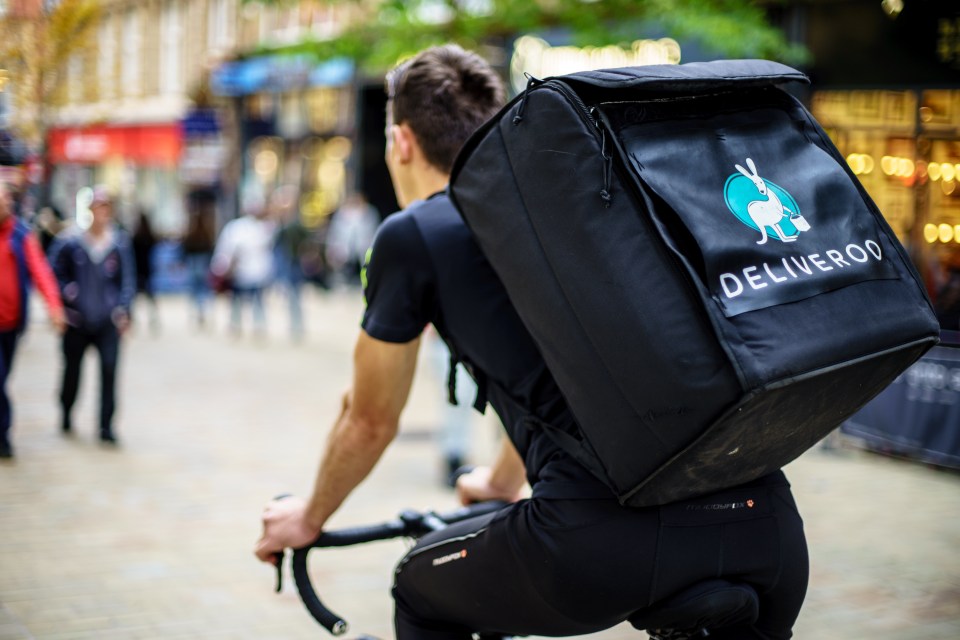 The M&S groceries will be delivered by Deliveroo within 30 minutes 