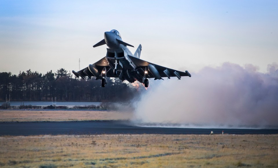  RAF Typhoon jets took out an ISIS cell hiding in caves in northern Iraq last week