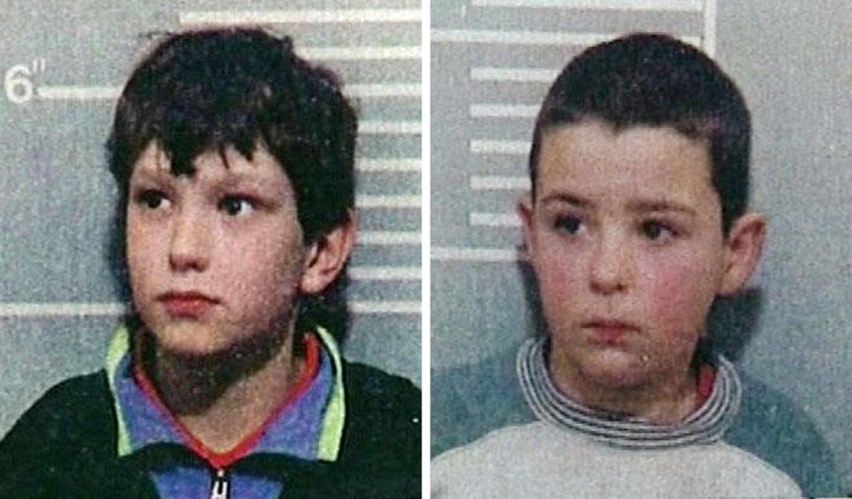  Evil Robert Thompson and Jon Venables, both ten at the time, were convicted of murdering two-year-old James