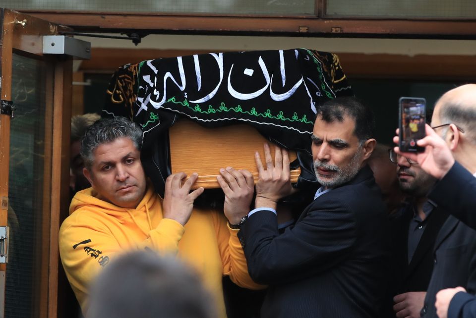  Mourners at the tragic funeral of the teen