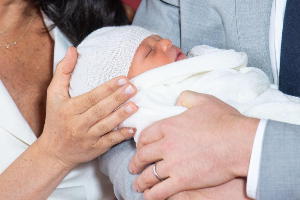 We didn't see Archie until two days after his birth, when the couple did a photocall on May 8