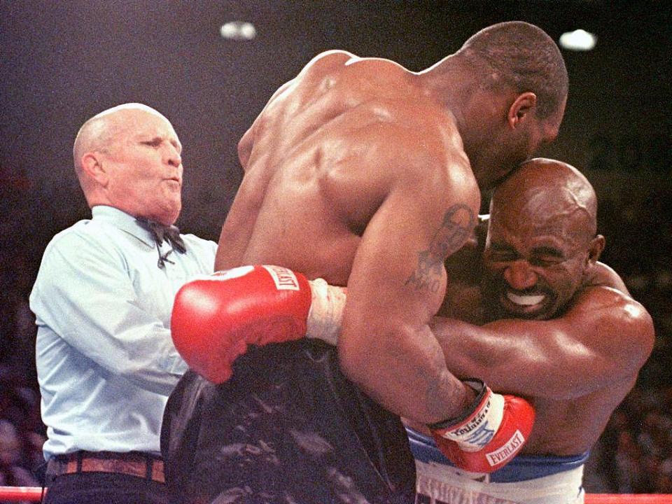  Mike Tyson famously bit off Evander Holyfield's ear in 1997