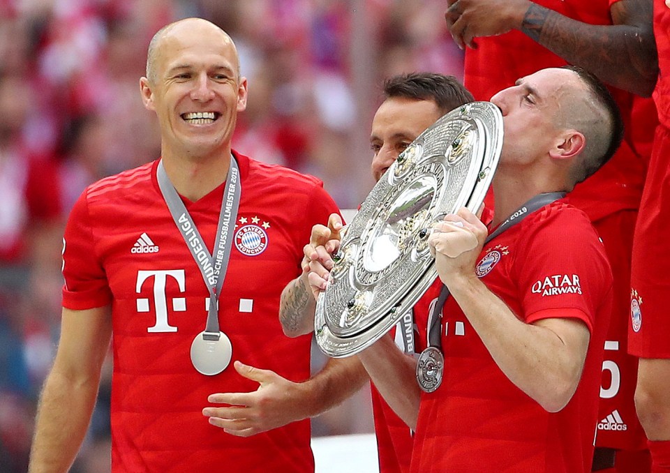  Robben won the last of his eight Bundesliga titles with Bayern Munich last season