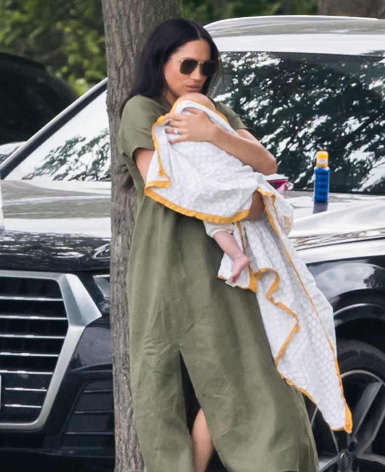  Meghan showed off her son while husband Harry played polo soon after he was born