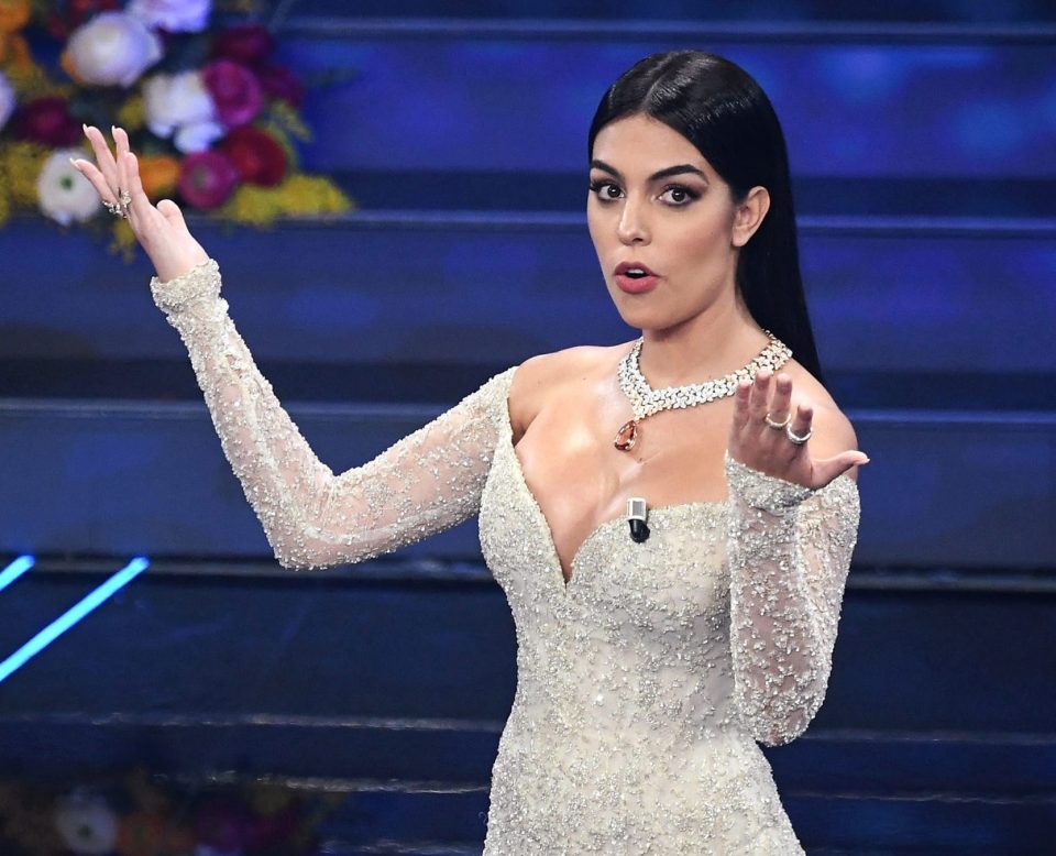  Georgina Rodriguez on Italian TV for a music festival