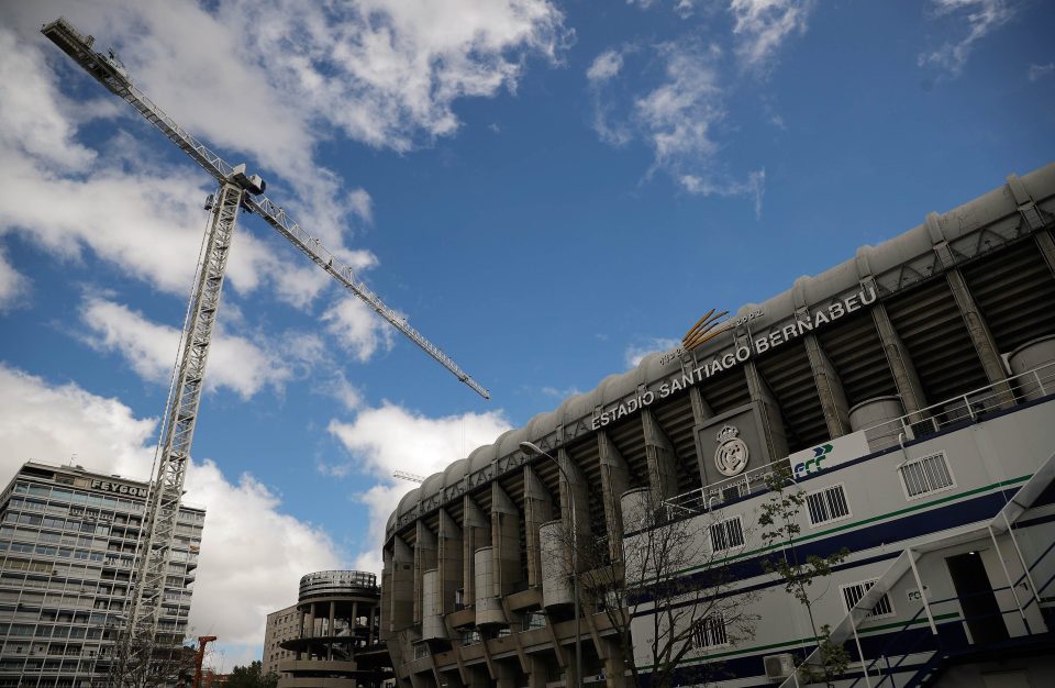  The Estadio Santiago Bernabeu is undergoing a £500m makeover in the heart of the Spanish capital