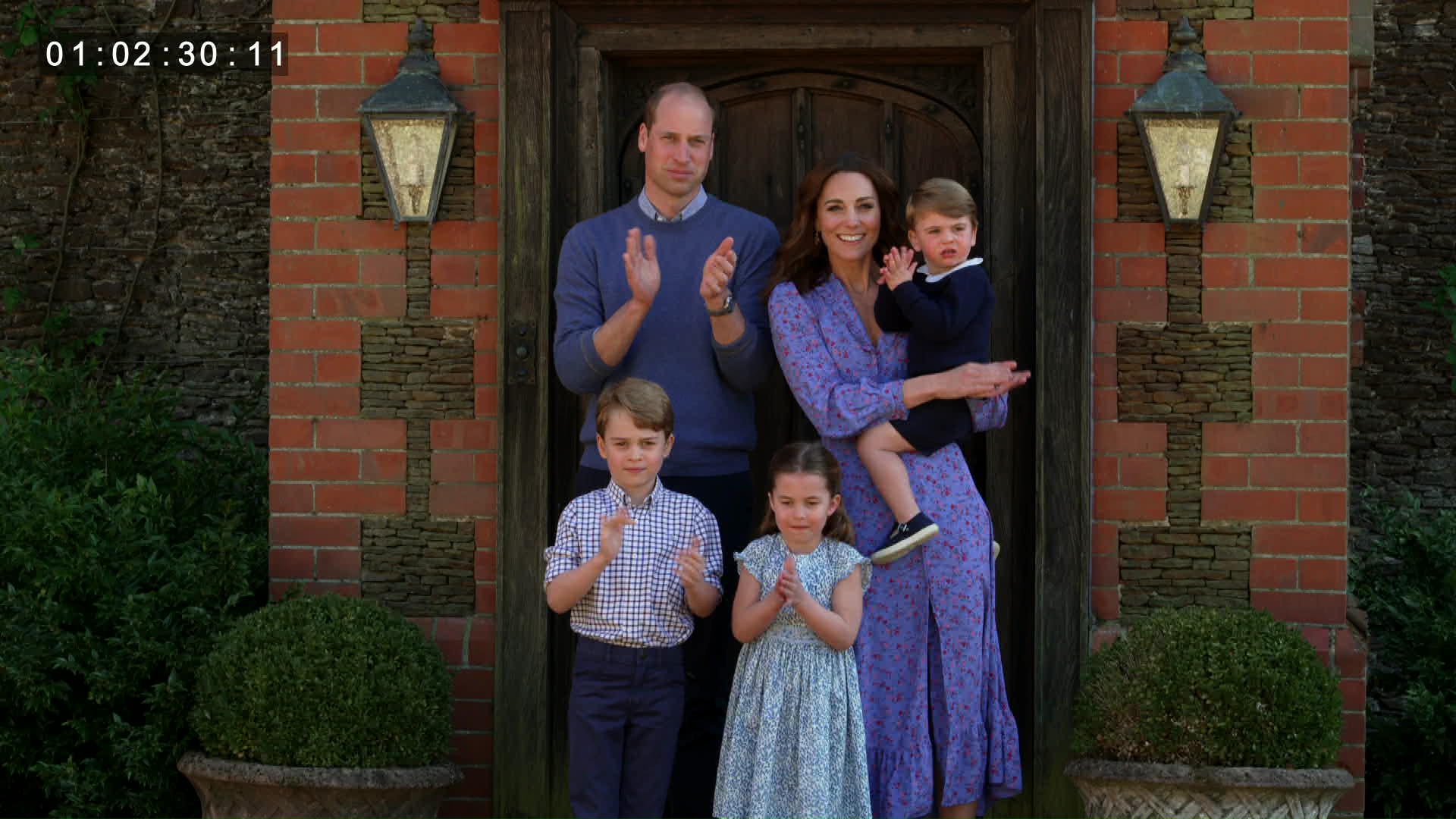 We last saw the Cambridge family together Clapping for Carers outside Anmer Hall