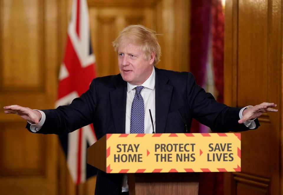  Boris Johnson announced the UK is officially past the peak of the epidemic with infections and deaths falling