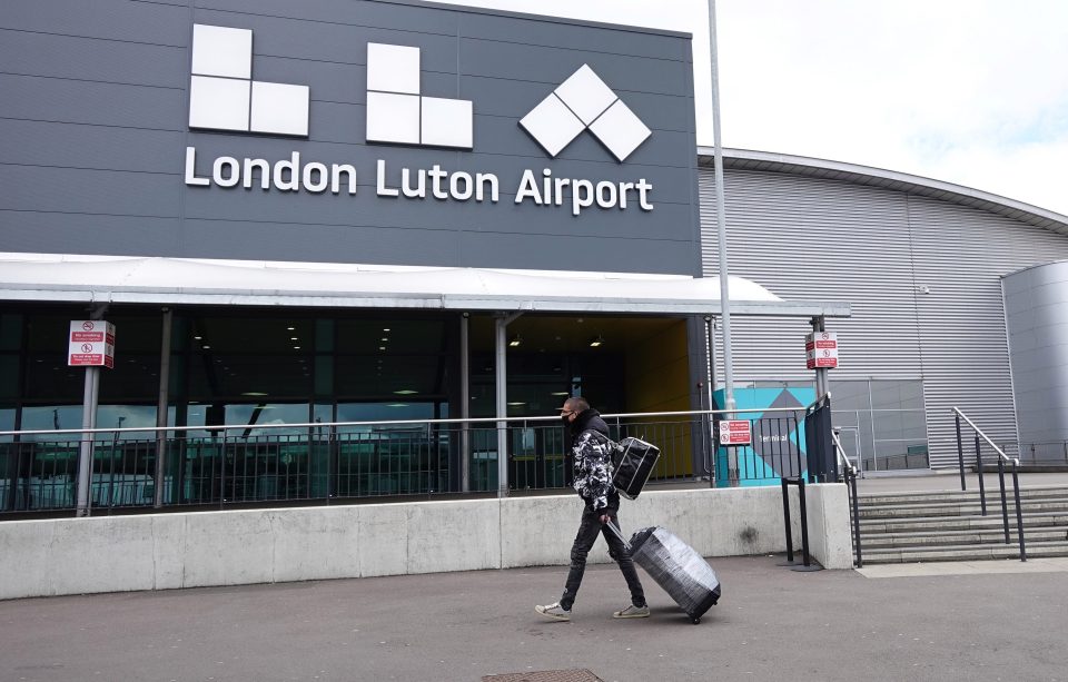  People arrived at Luton today for the first few flights abroad