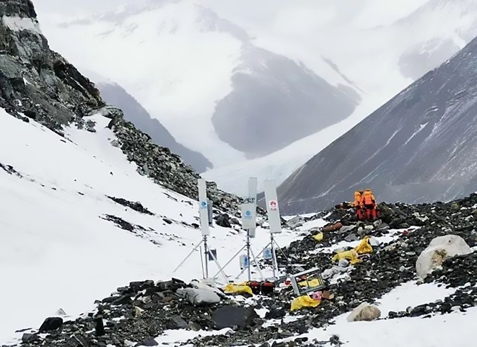  Huawei and China Mobile 5G towers at Mount Everest's North Base Camp