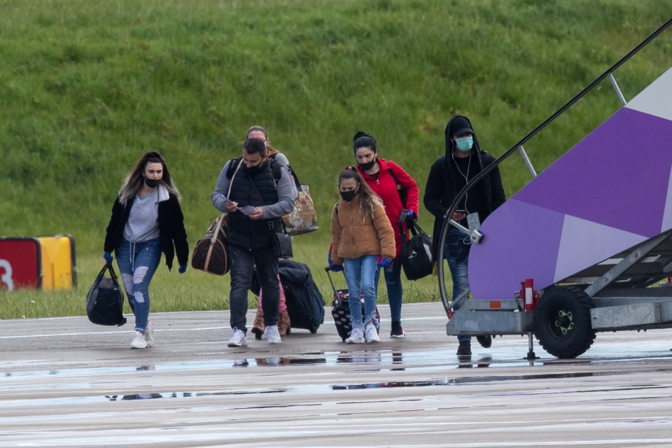  Passengers boarding the flight to Sofia, Bulgaria at London Luton Airport