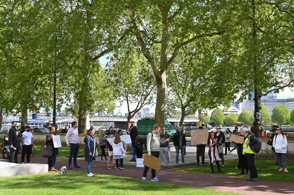  The group gathered outside the police HQ in the capital