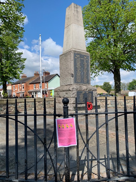  A war memorial where Maddie’s parents are normally joined by many well wishers to mark the anniversary near their home