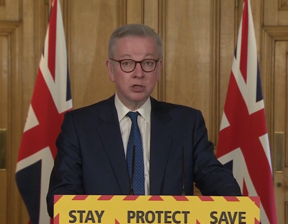  Michael Gove revealed the drop in testing figures today