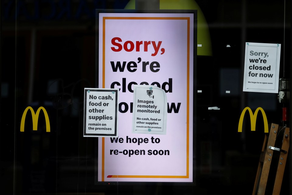  McDonalds is seen closed in Manchester on May 4