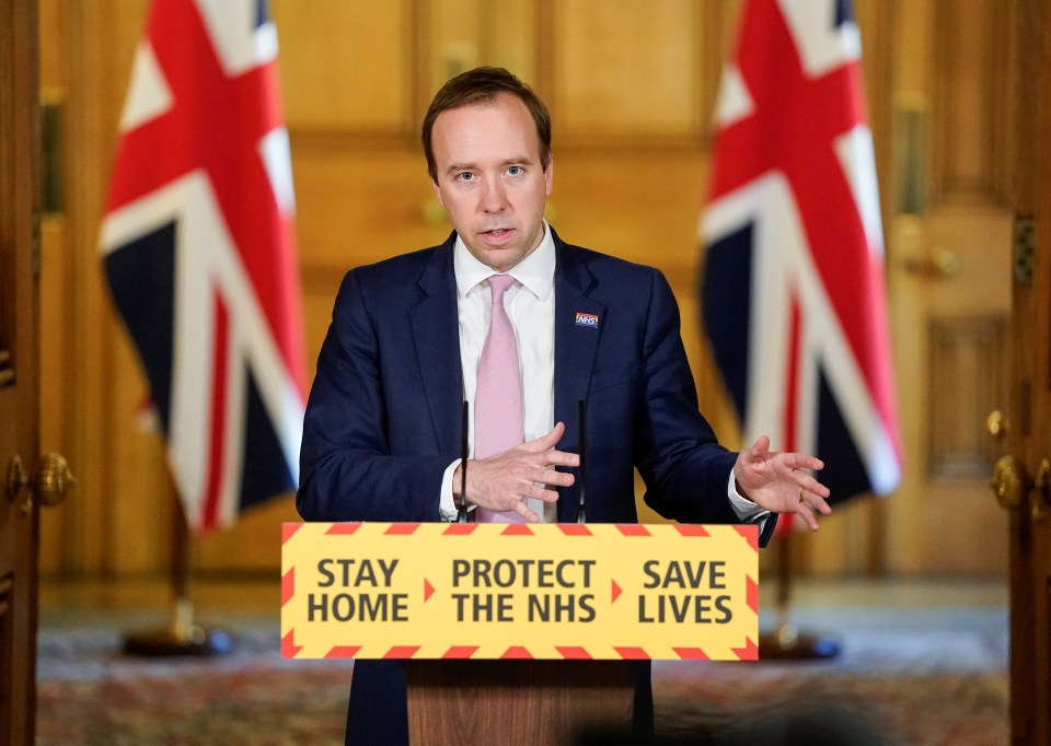  Matt Hancock speaks at the Downing Street press briefing