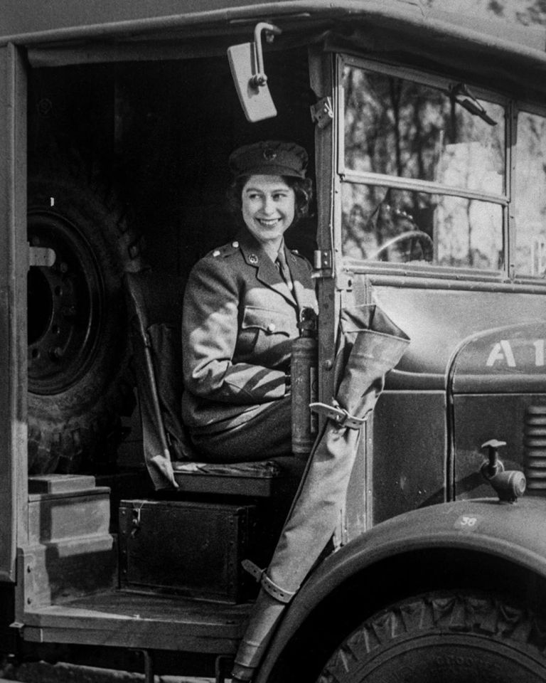  The Queen pictured in her military uniform during her role in the Auxiliary Service