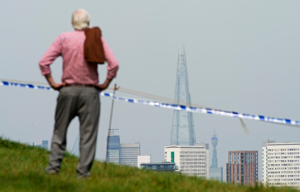  The Greenwich Park viewing area is taped off and closed due to the coronavirus crisis