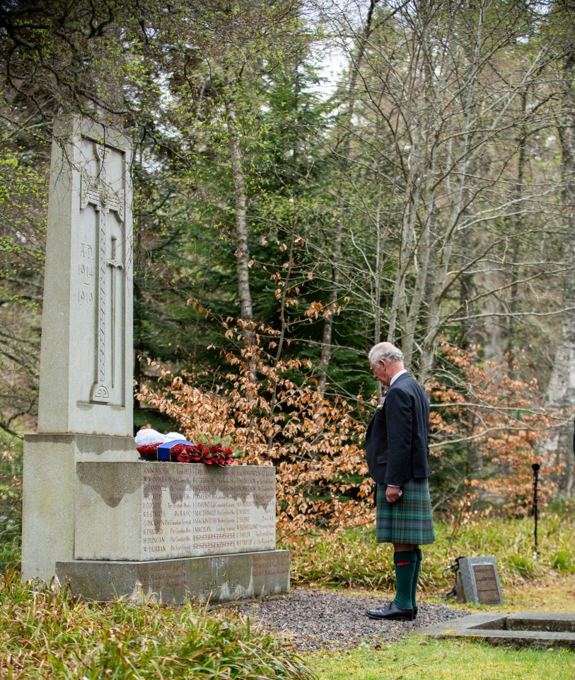 The second in line to the throne laid a wreath in Balmoral