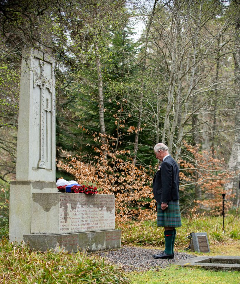  The second in line to the throne laid a wreath in Balmoral