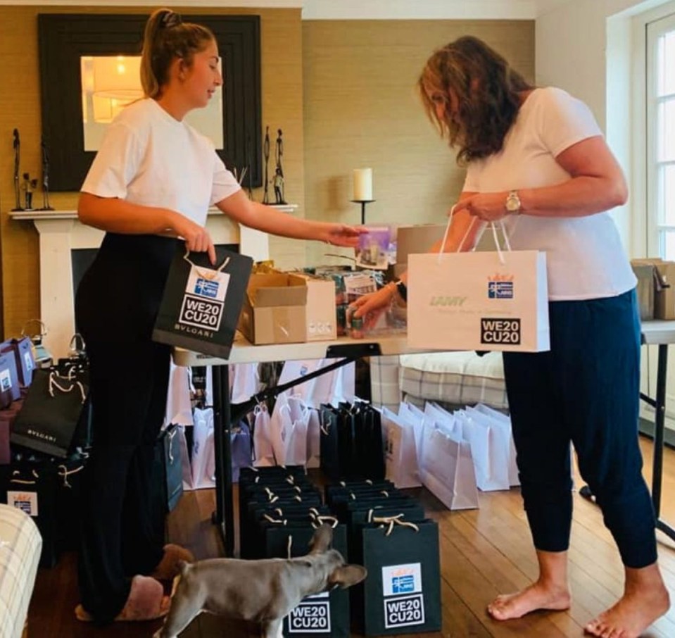 Alice Frankel and her mum Diane sift through tens of thousands of products to be gifted to NHS staff